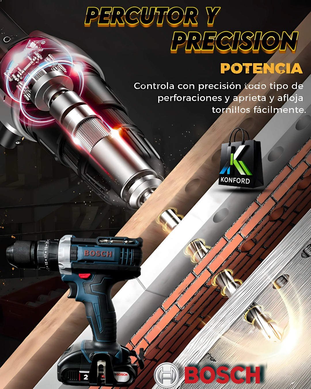 Taladro Mandril Metalico De 24v Bosch