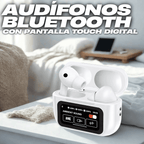 Audífonos Inalámbricos Bluetooth con Estuche Pantalla LED Táctil