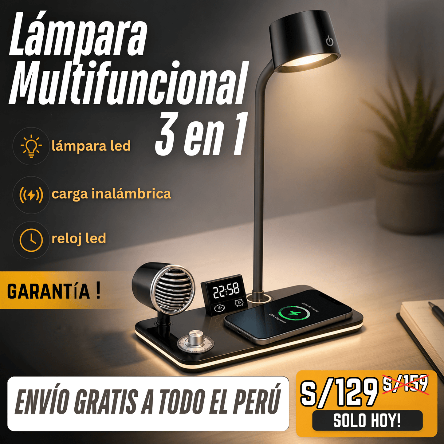 Lámpara Multifuncional 4 en 1