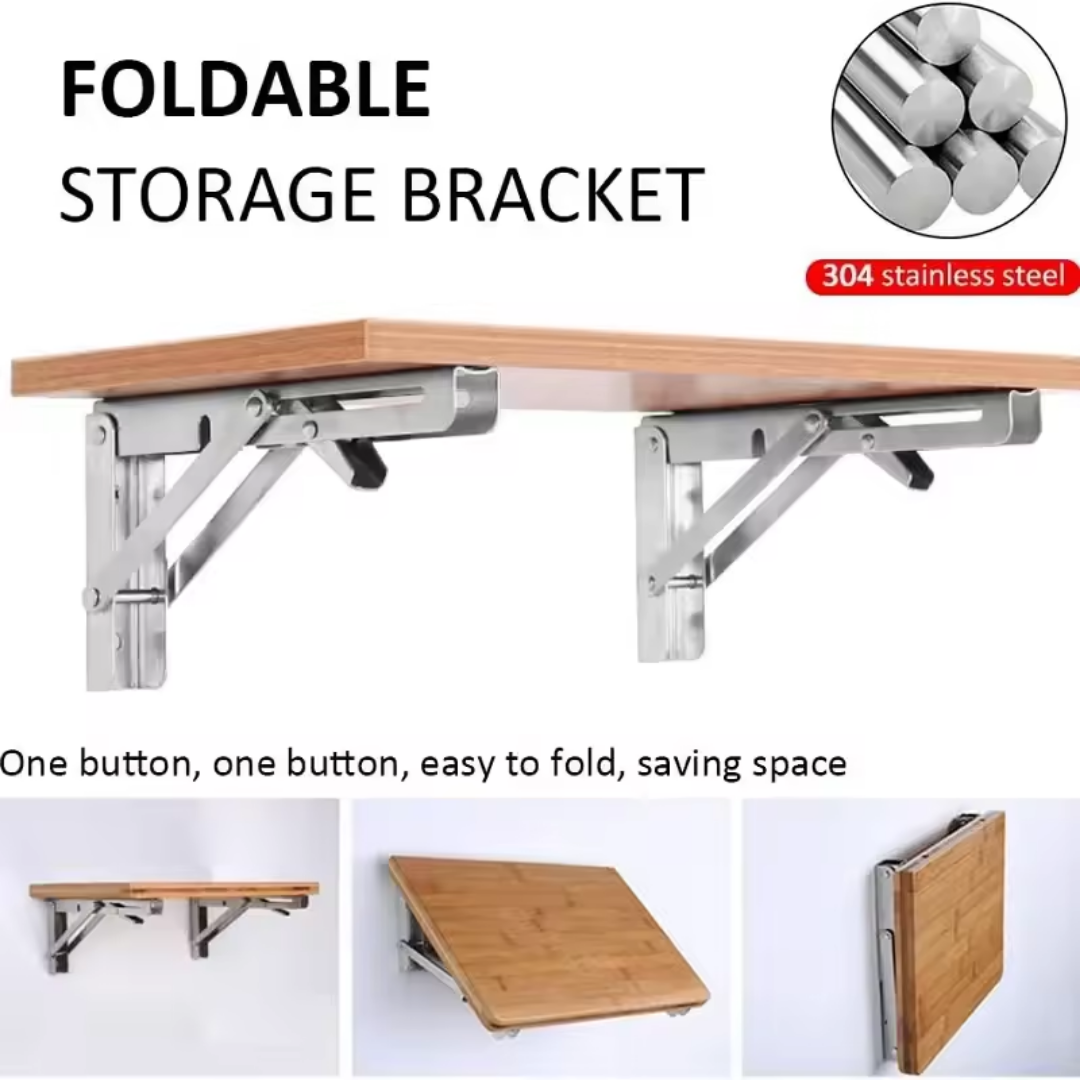 Pack 4 Soportes Plegables Abatibles de Acero
