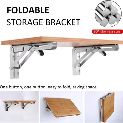 Pack 4 Soportes Plegables Abatibles de Acero