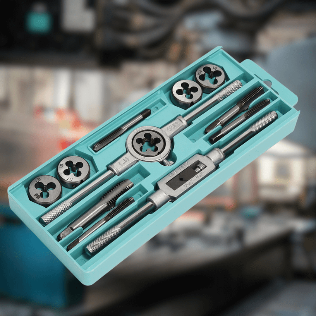 Kit Machos y Tarrajas 12 Piezas – Juego de Roscas Profesional