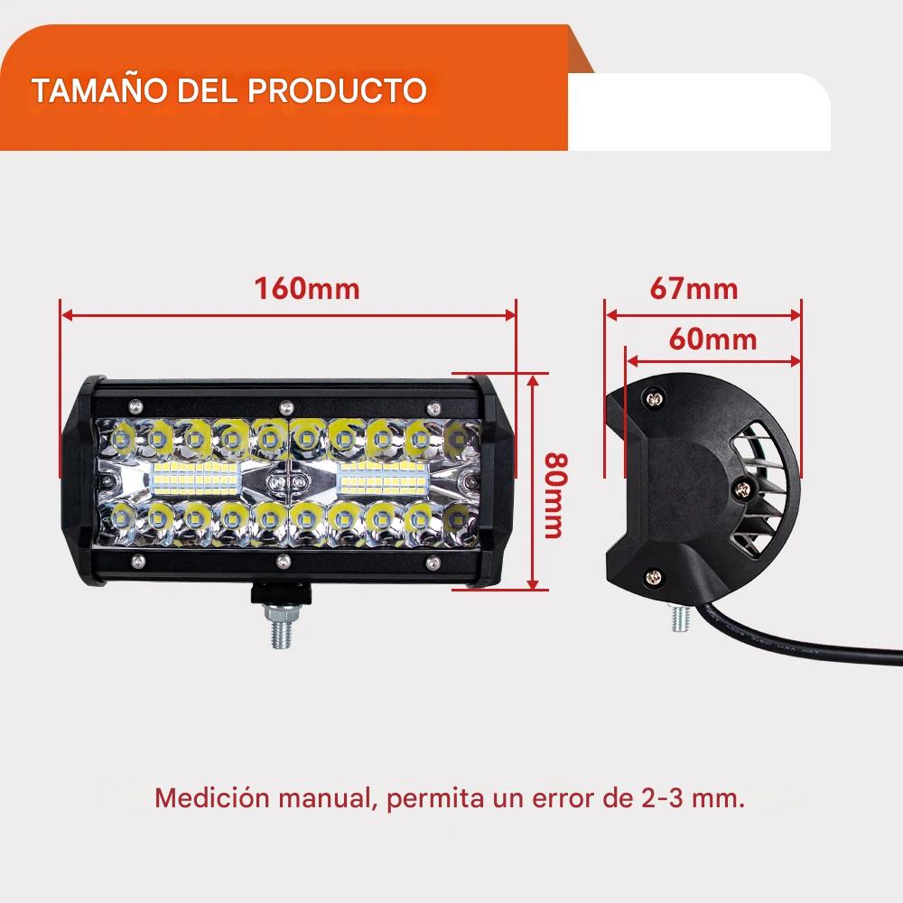 Pack de 2 Faros LED 120W – Iluminación HD para Todo Terreno