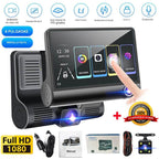 Cámara para Auto 3 en 1 Full HD con Pantalla – Frontal y Trasera