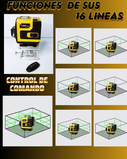 Nivel Láser 4D 16 Líneas Profesional 360