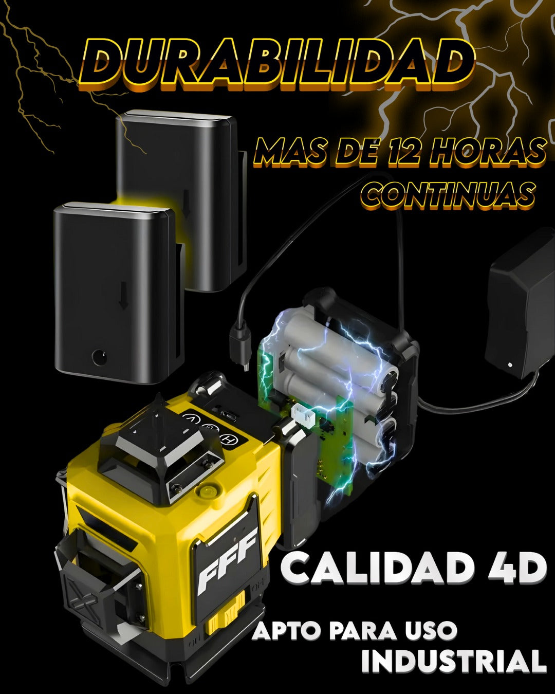 Nivel Láser 4D 16 Líneas Profesional 360