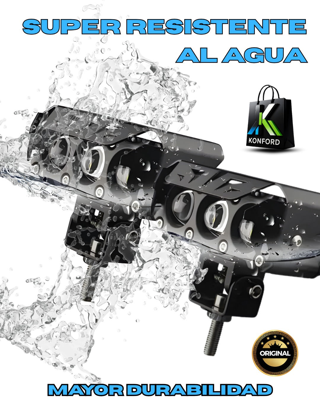 FAROS LED ULTRA POTENTES AMBAR 2 EN 1