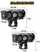 FAROS LED ULTRA POTENTES AMBAR 2 EN 1
