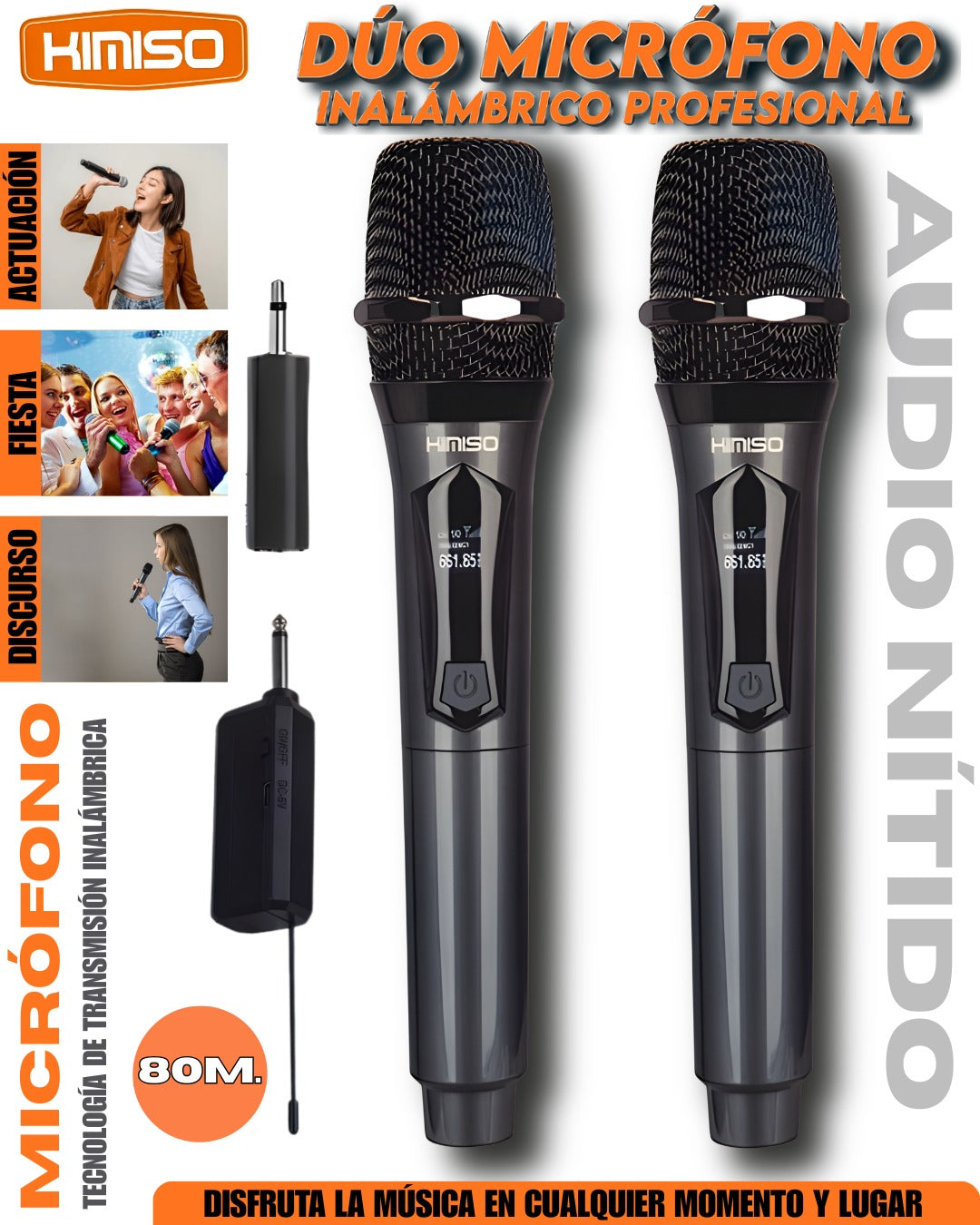Dúo de Micrófonos Inalámbricos Profesionales