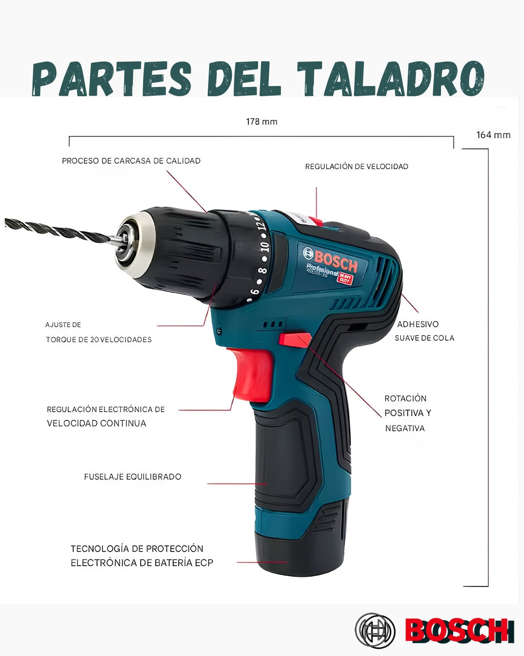 TALADRO PROFESIONAL 3 EN 1