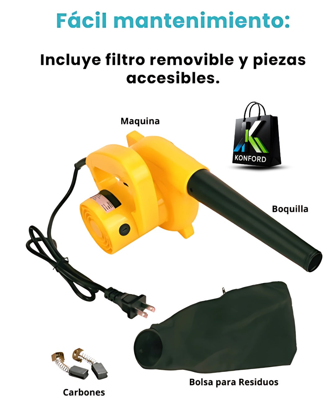 Sopladora y Aspiradora 800w