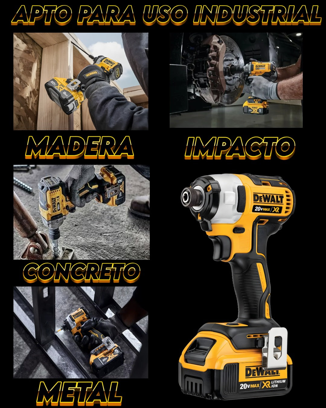 Taladro de Impacto DeWalt 20V XR