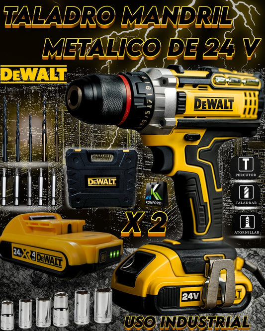 Taladro Mandril Metálico DeWalt 24V
