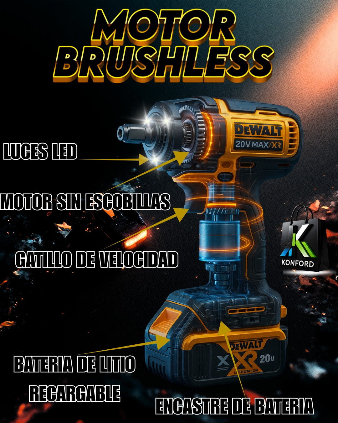 Super Llave De Impacto De 20V