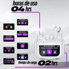 Audífonos Inalámbricos Bluetooth con Estuche Pantalla LED Táctil