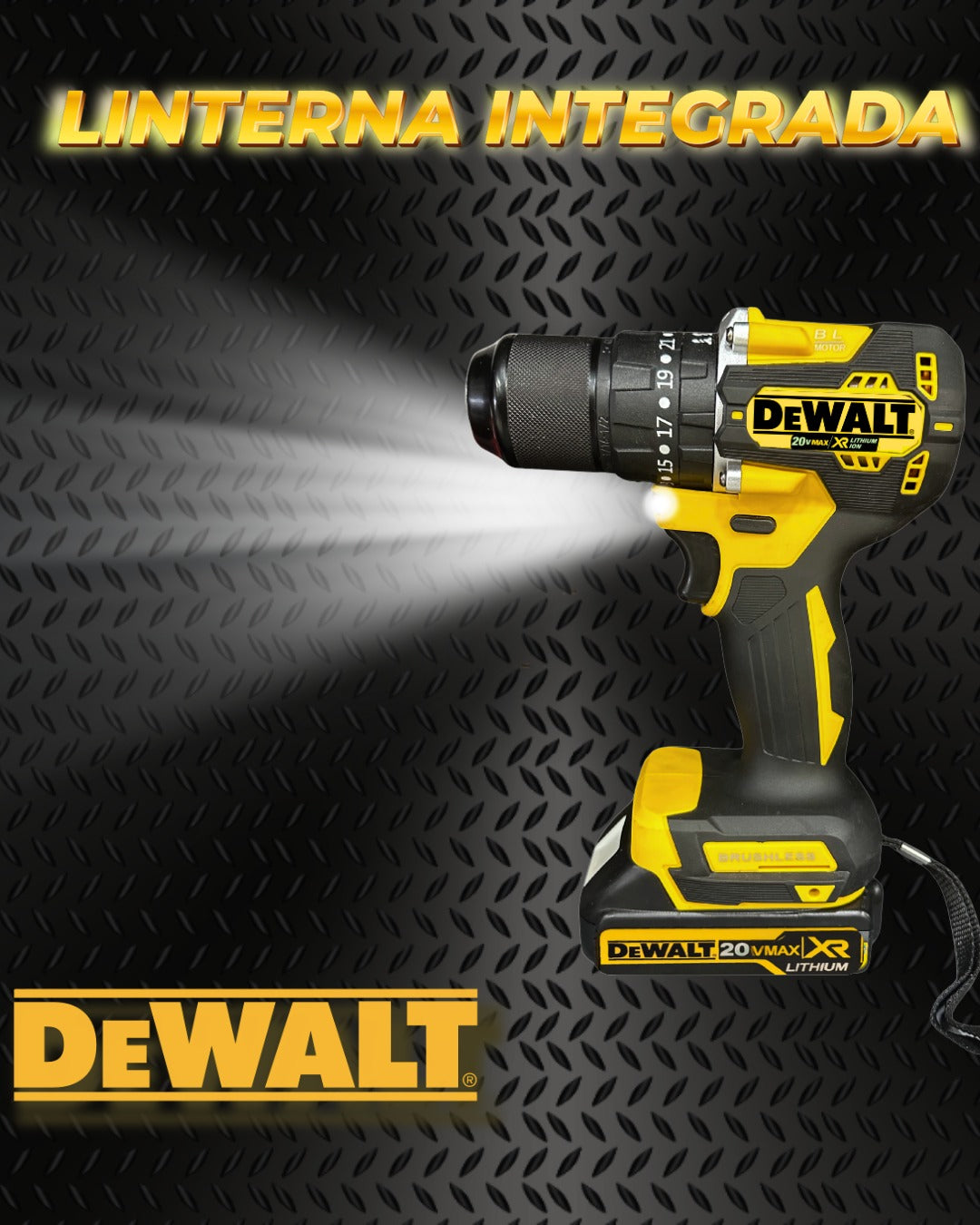 TALADRO MANDRIL METALICO DeWaLT