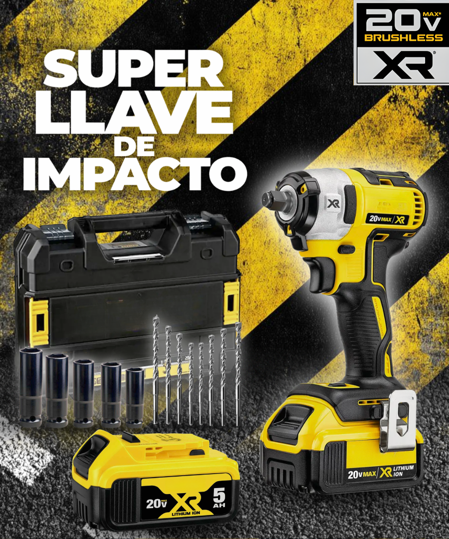 Potente Llave de impacto 20v - doble batería