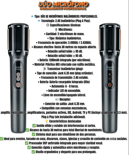 Duo microfono profesional