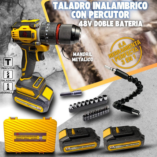 Taladro Mandril Metálico + Accesorios